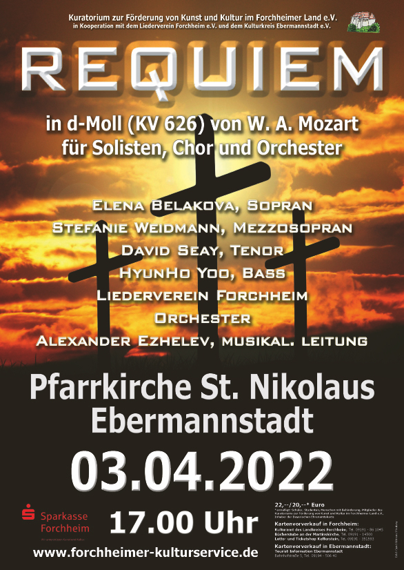Plakat Mozart Requiem April 2022